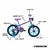 Bicicleta Aro 16 Infantil Track Pinky Lilás com Azul V-Brake com Rodinhas