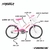 Imagem do Bicicleta Aro 20 Infantil Track Marbela Branca com Rosa V-Brake