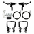 Freio V-Brake Completo em Alumínio com Cabos com Tubo Guia e Manetes Logan LB-919 Preto/Preto - comprar online