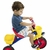 Triciclo Motoca Kid Track Infantil 3 Rodas e Cestas Azul com Vermelho