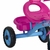 Imagem do Triciclo Motoca Kid Track Infantil 3 Rodas e Cestas Azul Tiffany com Rosa