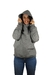 Buzo Canguro / Hoodie Gris Melange Liso de Frisa con Capucha Mujer - comprar online