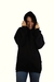 Buzo Canguro / Hoodie Negro Liso de Frisa con Capucha Mujer - Take A Walk