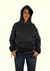 Buzo Canguro / Hoodie Gris Plomo Liso de Frisa con Capucha Mujer - Take A Walk