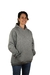 Buzo Canguro / Hoodie Gris Melange Liso de Frisa con Capucha Mujer - comprar online