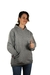 Imagen de Buzo Canguro / Hoodie Gris Melange Liso de Frisa con Capucha Mujer