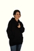 Imagen de Buzo Canguro / Hoodie Negro Liso de Frisa con Capucha Mujer