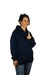Buzo Canguro / Hoodie Azul Marino Liso de Frisa con Capucha Mujer - tienda online