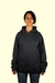 Buzo Canguro / Hoodie Gris Plomo Liso de Frisa con Capucha Mujer - comprar online