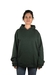 Buzo Canguro / Hoodie Verde Oscuro Liso de Frisa con Capucha Mujer - comprar online