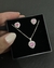 Conjunto Coração Cravejado com Zircônia Rosa - comprar online