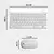 Teclado Sem Fio Bluetooth Recarregável Com Mouse - Branco - comprar online