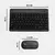 Teclado Sem Fio Bluetooth Recarregável Com Mouse - Preto