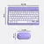 Teclado Sem Fio Bluetooth Recarregável Com Mouse - Roxo