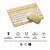 Teclado Sem Fio Bluetooth Recarregável Com Mouse - Amarelo - comprar online