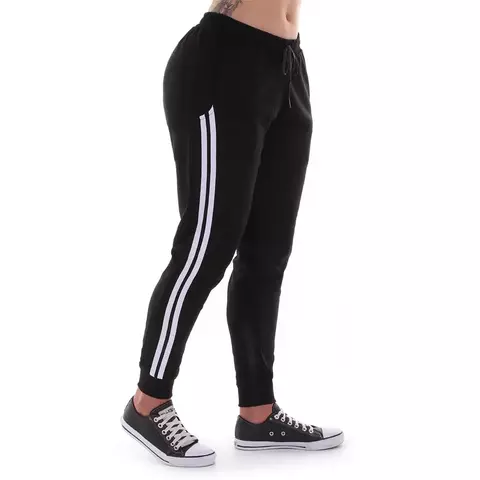 Calça Feminina Jogger com Listra na Lateral