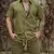 Conjunto Masculino de Linho Camisa Linho botão e Bermuda