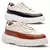 2 Pares Tenis Oversized H. Bos Melburk Sneaker Masculino Casual Sola Alta Couro Liso - Jnoficial