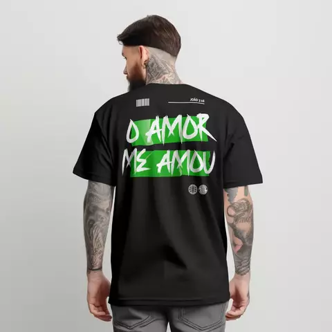 Camiseta Oversized Streetwear Unisex 100% Algodao Jesus Cristã O amor me amou