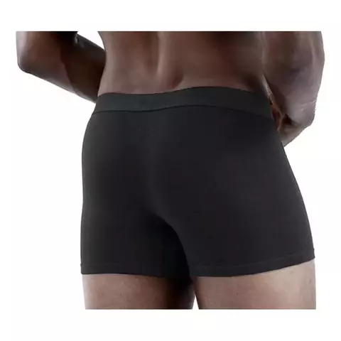 Kit com 5 Cuecas Boxer Microfibra Preta Premium.