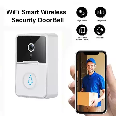 Campainha sem fio ao ar livre, kit de toque em casa, 2.4G WiFi, intercomunicador