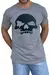 Camiseta Caveira Bandalheira Mescla Gola c/ Elastano