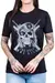 Camiseta Caveira Boina Armada Gola c/ Elastano - UNISSEX
