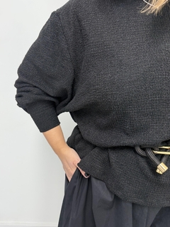 Conjunto Blusa Tricot + Saia de Tricoline Preta na internet