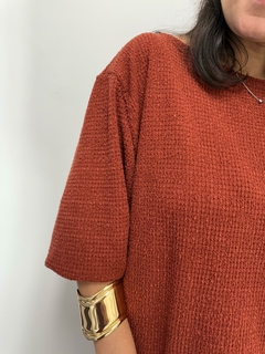 Conjunto Blusa Tricot + Saia de Tricoline Telha na internet