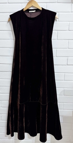 Vestido Amelie Marrom - Veludo na internet