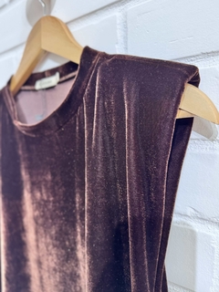 Vestido Amelie Marrom - Veludo - Jourlejour