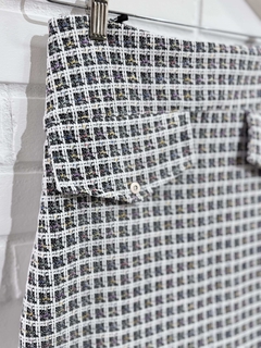 Short Saia Em Tweed Preto - Jourlejour