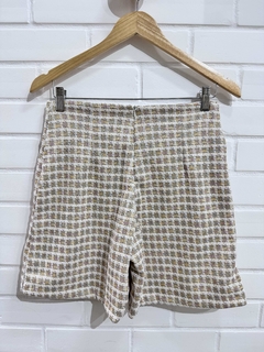 Imagem do Short Saia Em Tweed Bege