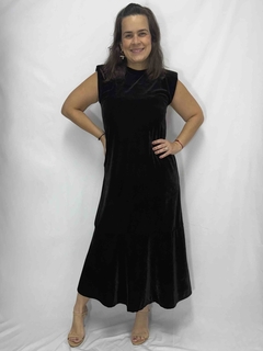 Vestido Amelie Preto - Veludo - comprar online