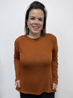 Blusa Francesca manga longa Ocre - comprar online
