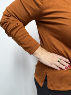 Blusa Francesca manga longa Ocre na internet