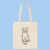 Tote bag personalizada con ilustración de un gato y el nombre