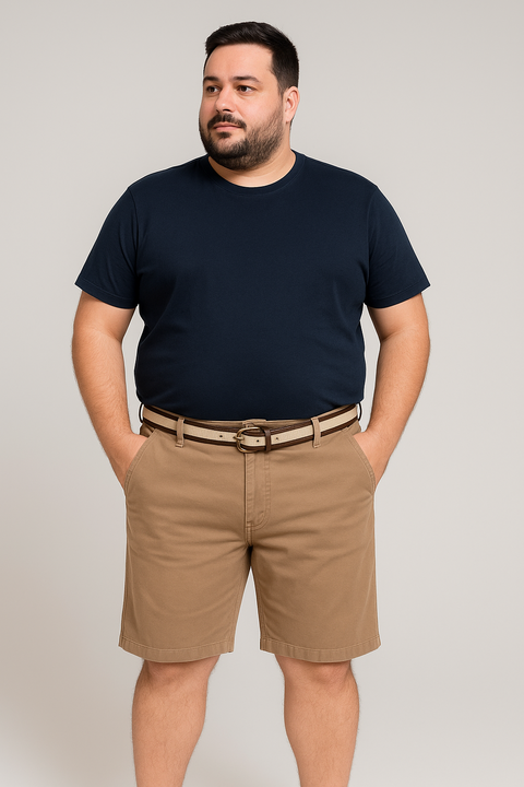 Bermuda sarja com Stretch + Cinto