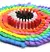 domino rally 100 piezas de madera de colores - crazy art
