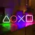Símbolo Playstation em Neon
