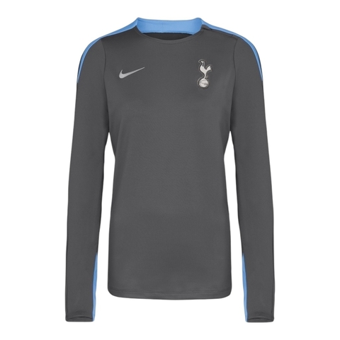 Camisa Tottenham Treino 24/25 manga longa - Torcedor Nike Masculina - Cinza com detalhes em azul