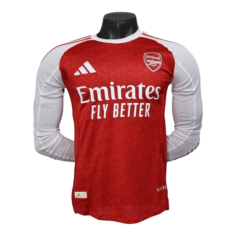 Camisa Arsenal I 25/26 manga longa - Jogador Adidas Masculina - Vermelha e branca