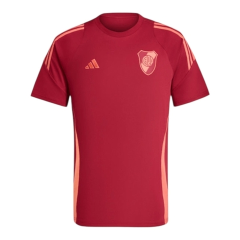 Camisa River Plate Treino 24/25 - Torcedor Adidas Masculina - Vermelha com detalhes em laranja
