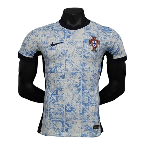 Camisa Seleção Portugal II 24/25 - Jogador Nike Masculina - Branca com detalhes em azul e preto