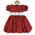 Vestido Infantil de Festa Minie - Poá Vermelho - comprar online