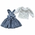 Salopete Infantil bordada - Xadrez Azul - comprar online