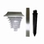 2 Luminárias Solares Balizadoras Inox - Com Led - Dni6124n - Dkw Store