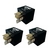 3 Relés Auxiliares Universais Reversores 12V - 80/60A - DNI 8122