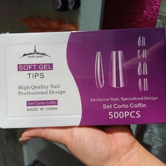 Soft Gel Tips Coffin PN x500 - comprar online