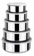 Conjunto de tigelas de inox com tampa 5 peças. na internet